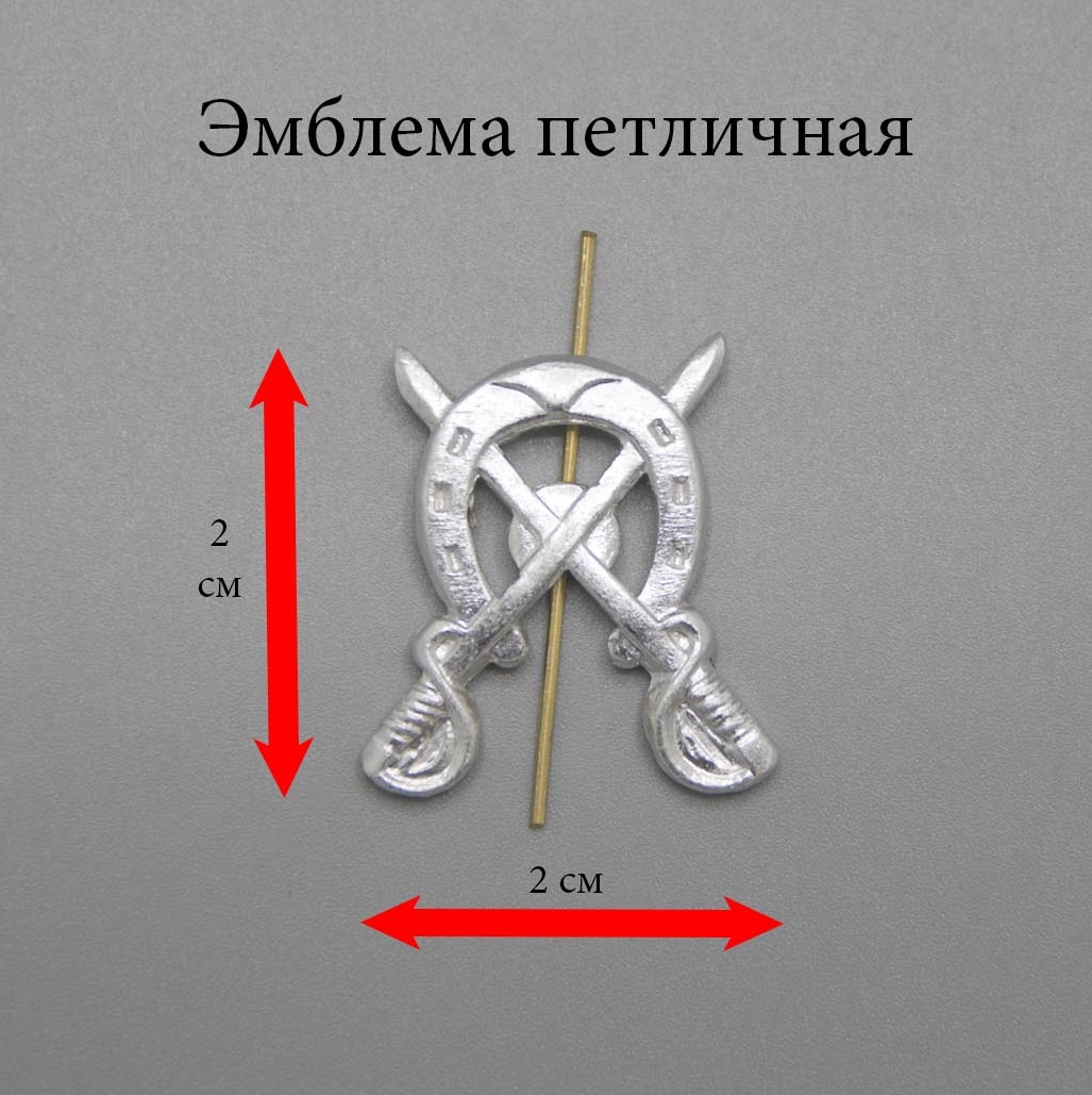 Эмблема (петличный знак) петличная (петлица) шашки с подковой серебряные (  казаки) купить в Москве в интернет магазине военторг